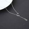 Простое Очаровательное Ожерелье с подвеской в ​​виде Луны и Звезды, колье, Клубное вечерние женские ювелирные изделия, подарок
