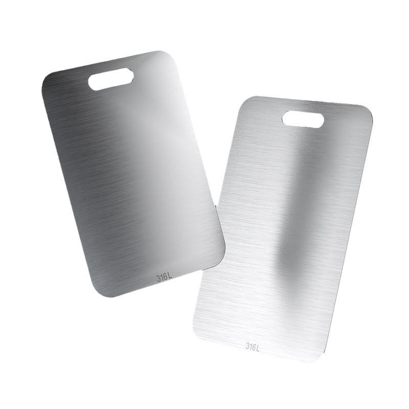 Двусторонняя разделочная доска из антибактериальной нержавеющей стали 316 — большая, толстая и устойчивая к плесени
