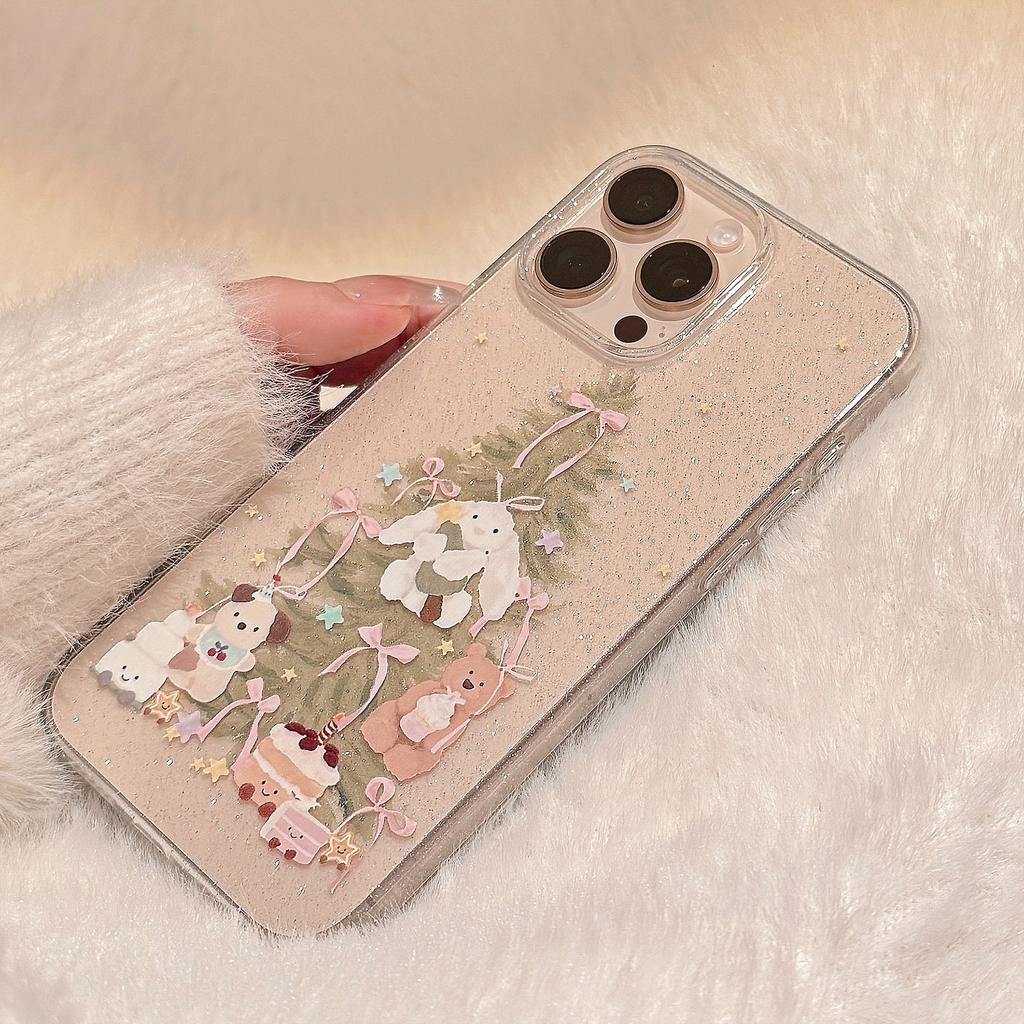 Чехол для телефона Merry Christmas для iPhone 11 12 13 14 15 16 Pro Max Plus 15pro 14promax 16promax мягкий тонкий прозрачный защитный чехол-бампер из ТПУ