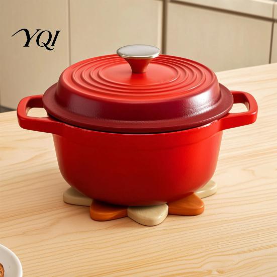 Space Saving Kitchen Organizers Sunflower Trivets for Hot Dishes, Heat Resistant Beech Wood Pot Holder, Countertops Decorative Tree Stand Table