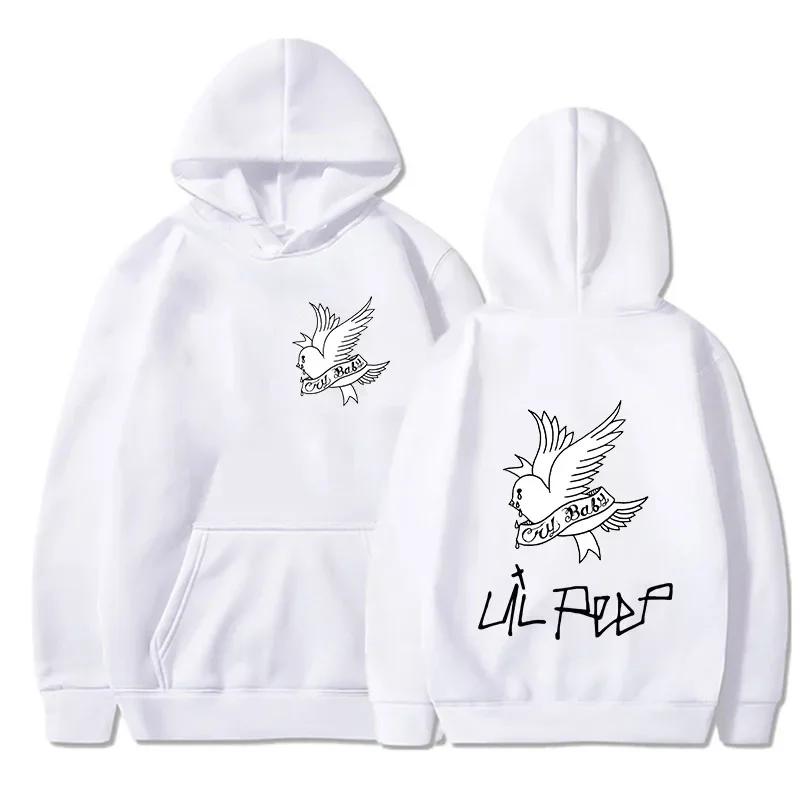 Spring and Autumn Warm Hoodie New Lil Peep Printed Men's/Women's Lil Love Unisex Hip Hop Graphic Hoodie Outdoor Sweater