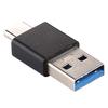 Адаптер Type-C / USB-C Male на USB 3.0 Male из алюминиевого сплава (черный)