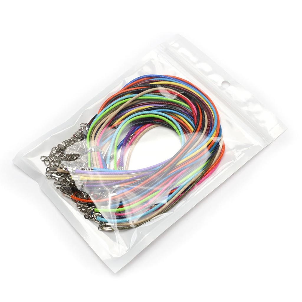 20Pcs/Pack Multicolour Wax Lines, Boho Leather Rope Chains for DIY Hanging Multi-style Pendant Necklace Accessories 45+5cm Extremely Cheap