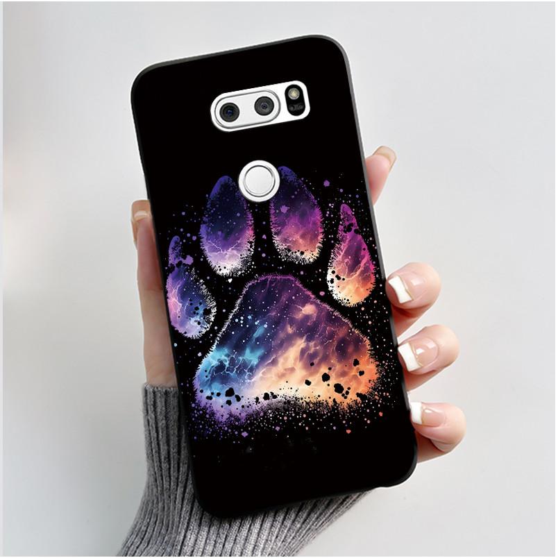 Чехол для LG V30 V30+ V30S V30S+ V35 V35+ ThinQ Тонкий Мягкий Черный Силиконовый Чехол Эстетичный Роскошный Милый Крутой Задняя Крышка для Мальчиков Девочек