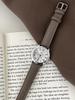 Vintage Roman Numeral Dial Quartz Watches for Women Leather Strap Elegant Casual Ladies Wristwatch Female Daily‑wear Clock Gifts