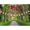 JUST MARRIED Wedding Streamer Cardboard Pull Flag Decoration for Photography Wedding Party