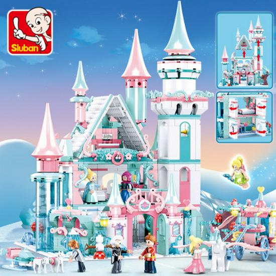 Little Ruban Winter Wonderland Ice & Snow Fairy Tale Castle Carriage Building Blocks