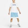 Nike T Shirts Men's White Crew Neck Moderate Straight Fit DB6179-100