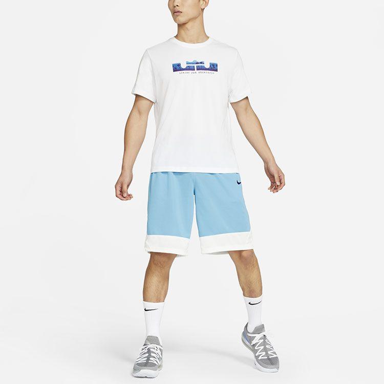 Nike T Shirts Men's White Crew Neck Moderate Straight Fit DB6179-100