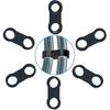 6AN Black Hose Aluminum Clamp-AN6 Hose Separator Fuel line Mounting Clamps Aluminum Hose Fitting Adapter Great for 3/8 Fuel Hose, Oil Line, Brake