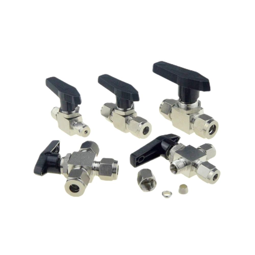 SUS 304 Ball Valve Adjustable Needle Valve 3,6,8,10,12mm1/8,1/4,3/8,1/2NPT Compression Ferrule Fitting Quick Joint Female Thread