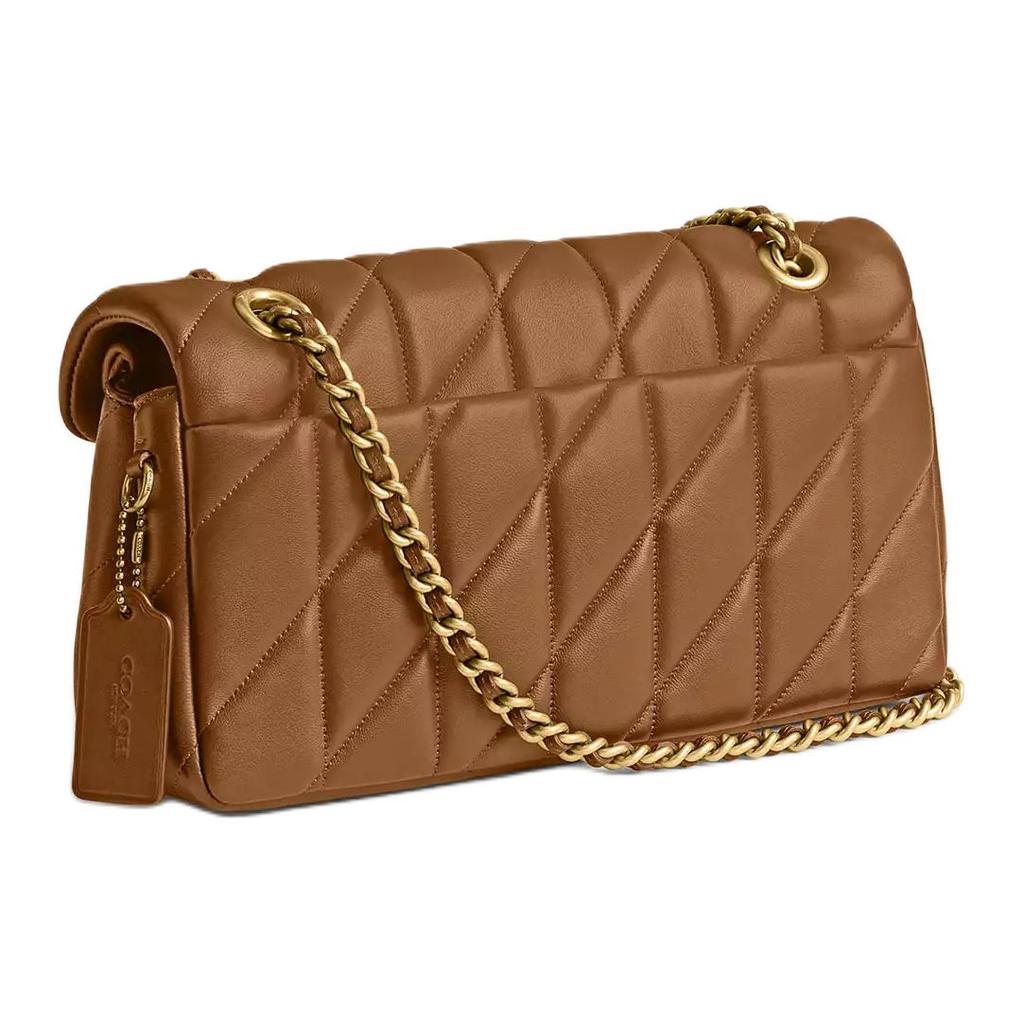 Coach Tabby 26 Logo Quilted Napa Leather Crossbody Shoulder Bag Medium Women bags Honey-Brown CP150-B4T7J