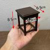 Mini Chair Stove Chinese Style Wooden Table Model Scene Decoration Ornament Taishi Chair for 1/12 1/8 Scale BJD Action Figures