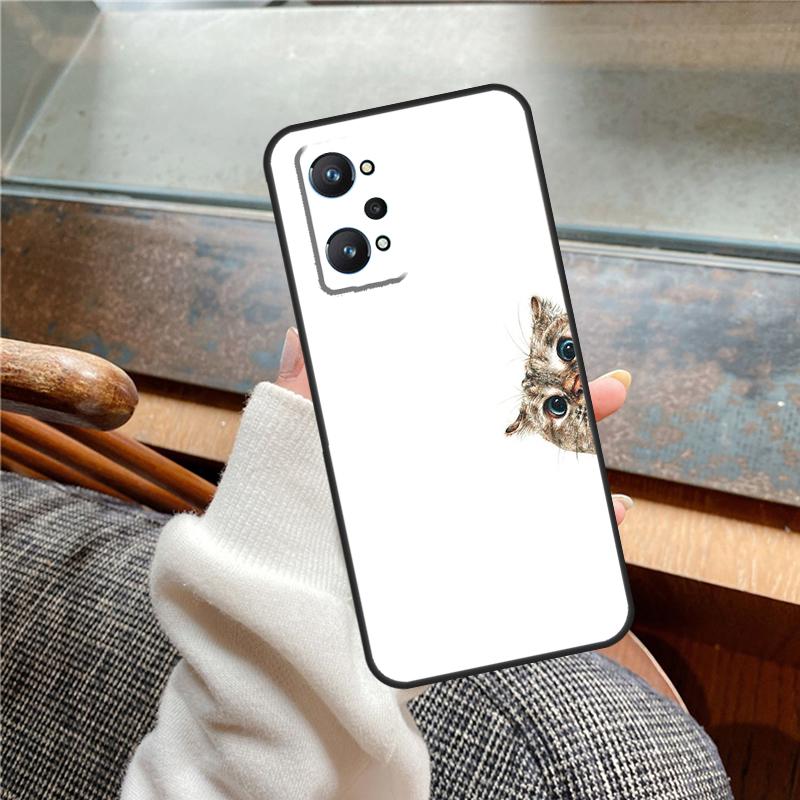 Минималистичный чехол с кошками для Realme 12 Pro Plus 11 13 14 C63 C61 C55 C51 C53 C25 C65 C67 C71 C75 GT6 GT7 15 Pro