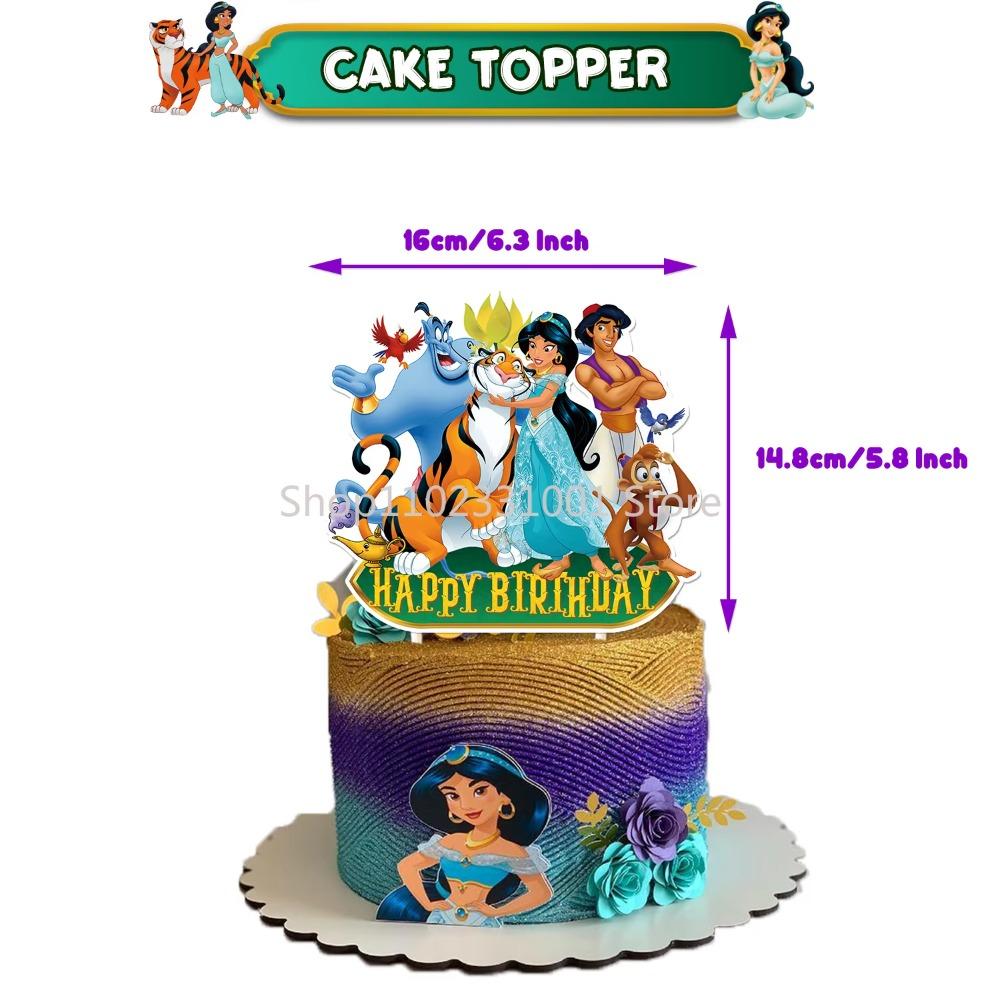 Aladdin Jasmine Princess Girls Birthday Party Decor Kit Disposable Tableware Plates Cups Napkins Tablecloth Balloon Party Favors