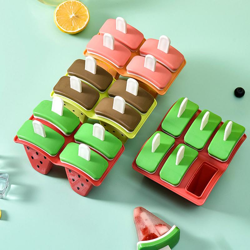 Новая форма для мороженого с крышкой в форме арбуза, DIY форма для домашних эскимо, сока, молока, кухонные инструменты для приготовления мороженого