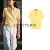 Spring New Women's Clothing Sports Style Casual Knitting Polo Shirt Collar Short Sleeve Minimalist Tops 2142019