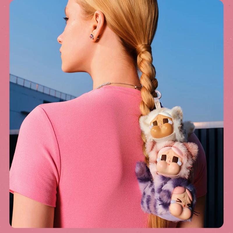 1 шт. Брелок в виде фигурки, Серия Crybaby Wild But Cutie, Виниловая плюшевая подвеска, Украшение для сумки, Фигурки, Куклы, Модель, Подарок
