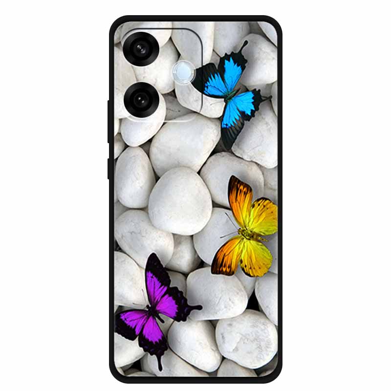 Чехол для Oppo A5 Pro 4G 5G 6.67" Мягкий ТПУ Силикон Funda Вырез Кот Цветок Рисованная Задняя Крышка для Oppo A5 Pro 5G Глобальная Оболочка Coque