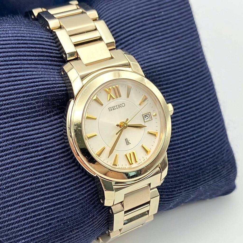 Used New battery SEIKO Lucra 7N82-0EE0 watch, made in 1999