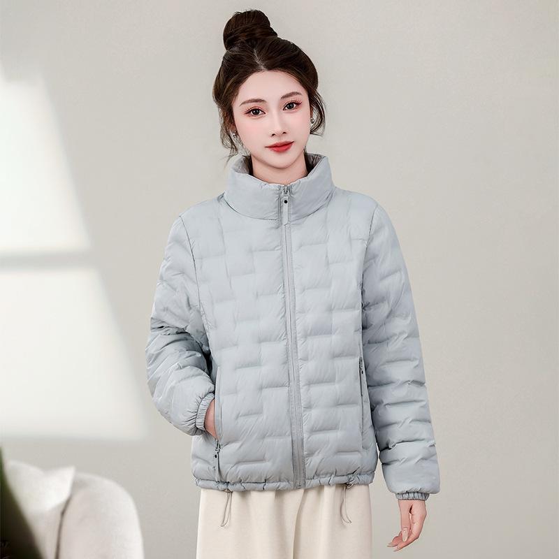 Autumn and winter new plastic down cotton clothes women's short light and thin cotton clothes stand-up collar light casual jacket trendy women