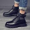 Fashion Men's High-top Fashion Shoes New Motorcycle and Ankle Boots Waterproof Boots Men Leather Shoes Men Casual Boot Bota Masculina