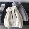 Women's Autumn and Winter Hooded Plus Velvet ThickLoose Jacket Top