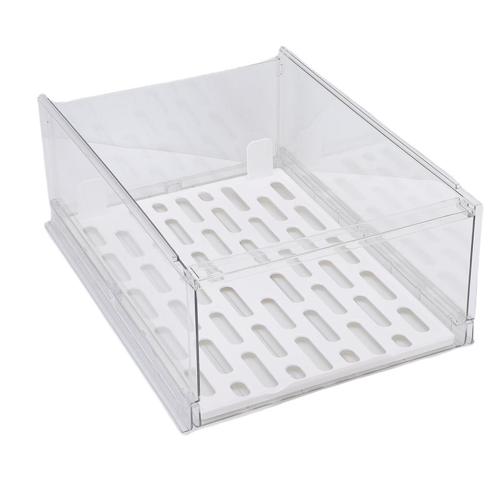 Closet Storage Box PET Stackable Clear Shelf Organizer Drawer Storage Bin for Wardrobe Bedroom Cupboard Kitchen