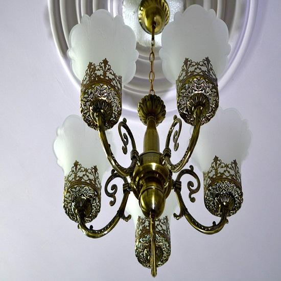 Prop It Up Crown 8811 античная отделка 5 ламп 25 Вт люстра, подвесной потолочный светильник Электрический, Металл