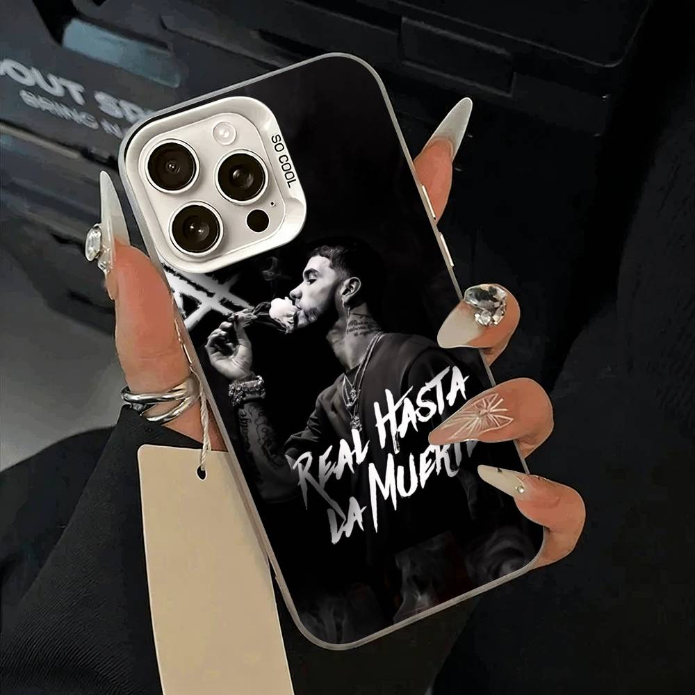 Reggaeton singer-A-Anuel- AA Phone Case For iPhone 17,16,15,14,13,12,11 Plus,Pro Max,XS,white silver phone case