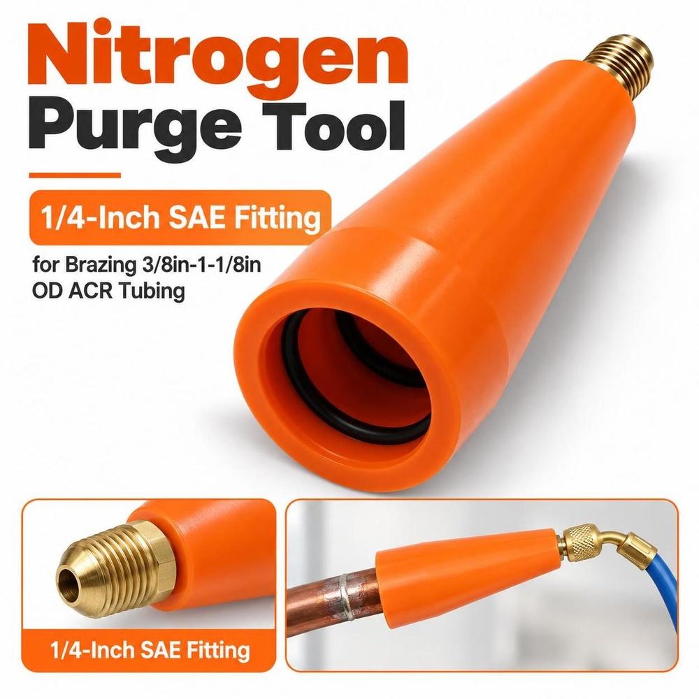 1Pcs 3/8in-1-1/8in OD ACR Tubing Nitrogen Purge Boot  for HVAC Refrigeration Brazing