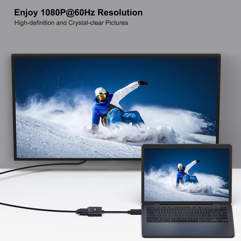 Адаптер преобразования DisplayPort в VGA BENFEI в адаптер преобразования DisplayPort VGA (DP-VGA-выход)