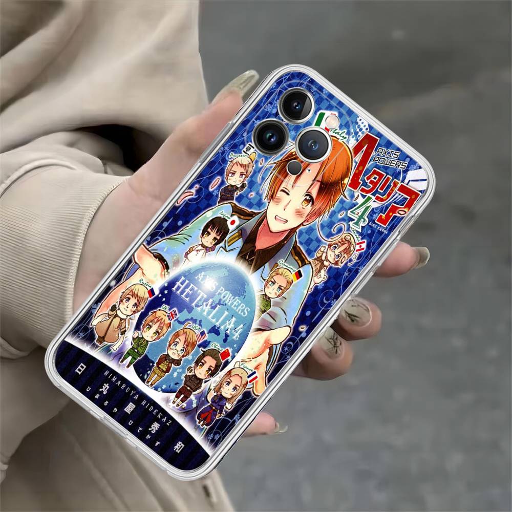 Мультяшный чехол Hetalia Axis Powers для телефона IPhone 11 13 16 12 17 14 15 Pro Max Plus Мягкая прозрачная задняя крышка Coque