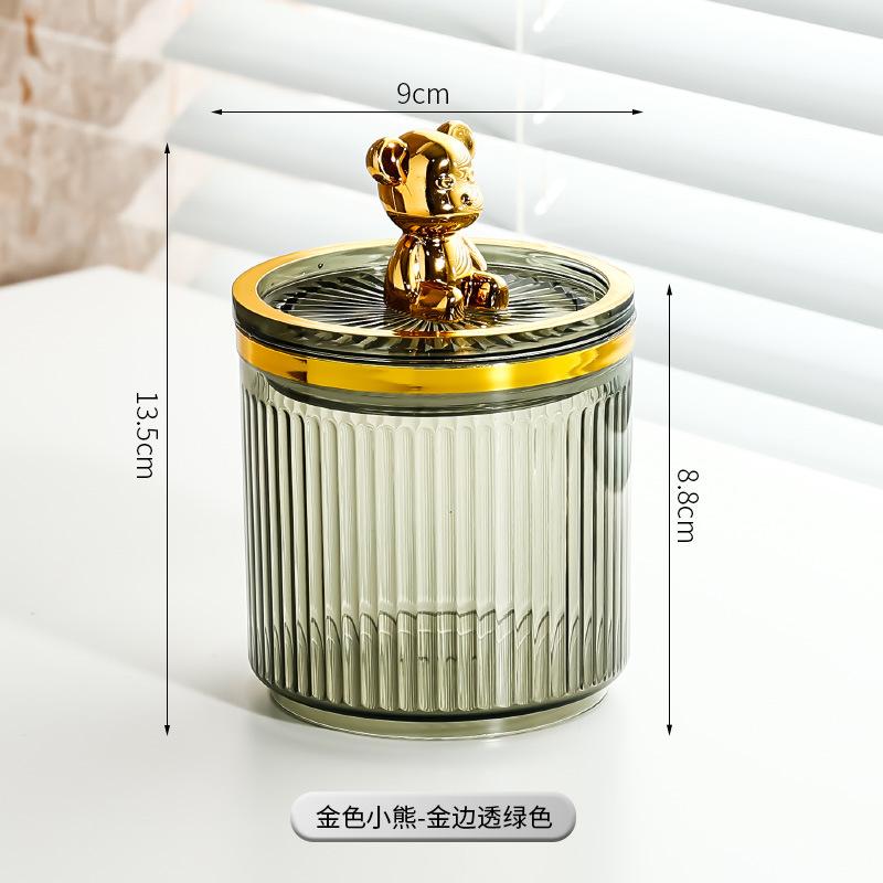 Легкая роскошная многофункциональная коробка для хранения ватных палочек, косметическая хлопковая коробка, бытовая герметичная пластиковая туба для хранения, коробка для зубной нити