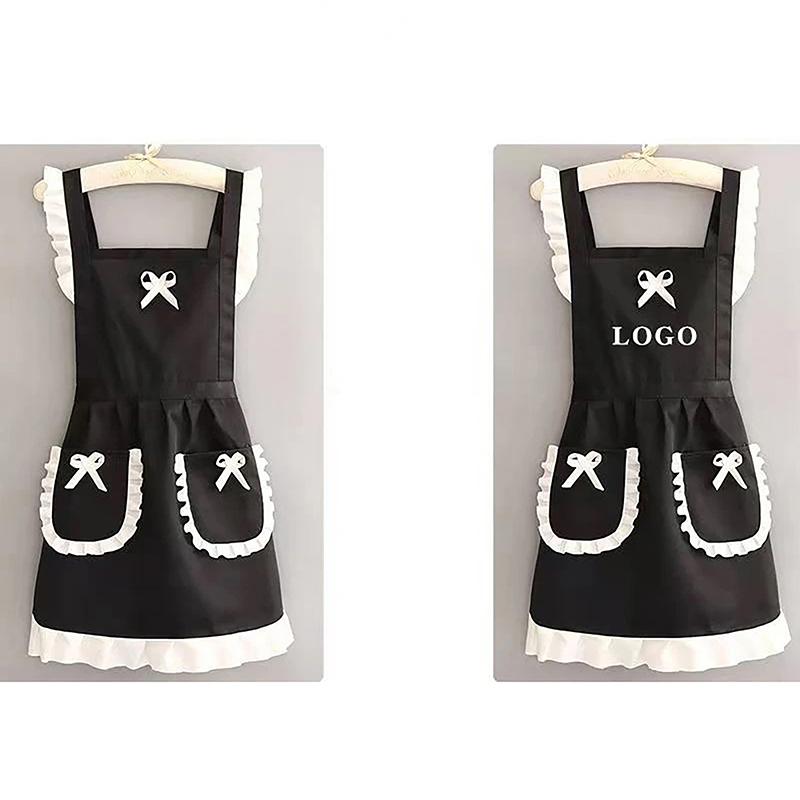 Cute Maid Outfit, Oil And Stain Resistant Apron With Waistband, Kitchen And Restaurant Work Clothes