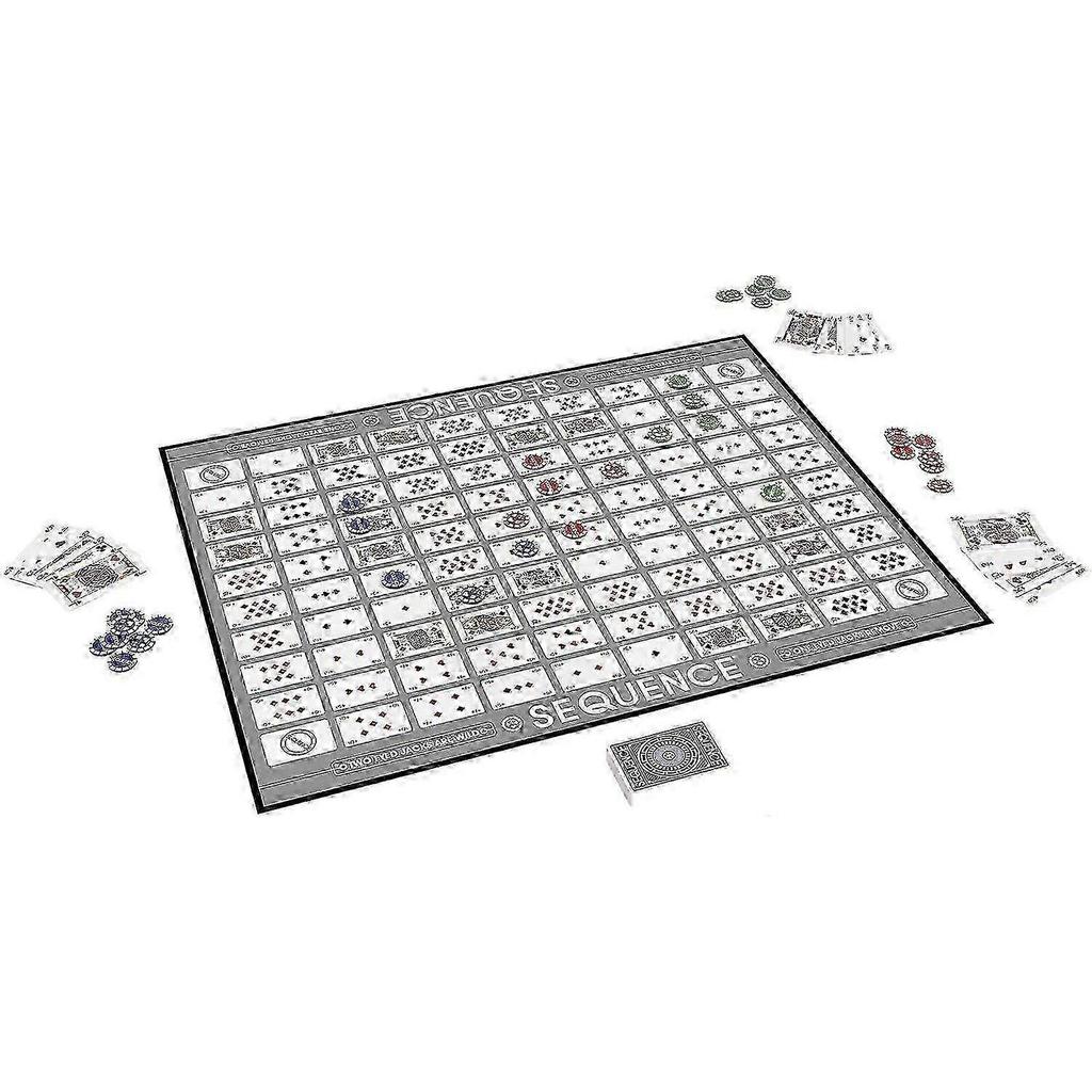 Sequence Premium Edition - Stunning Set With Giant Board (20.25 X 26.25 Inches), Exclusive Chips And Deluxe Cards By Goliath, Blue, For Ages 7+