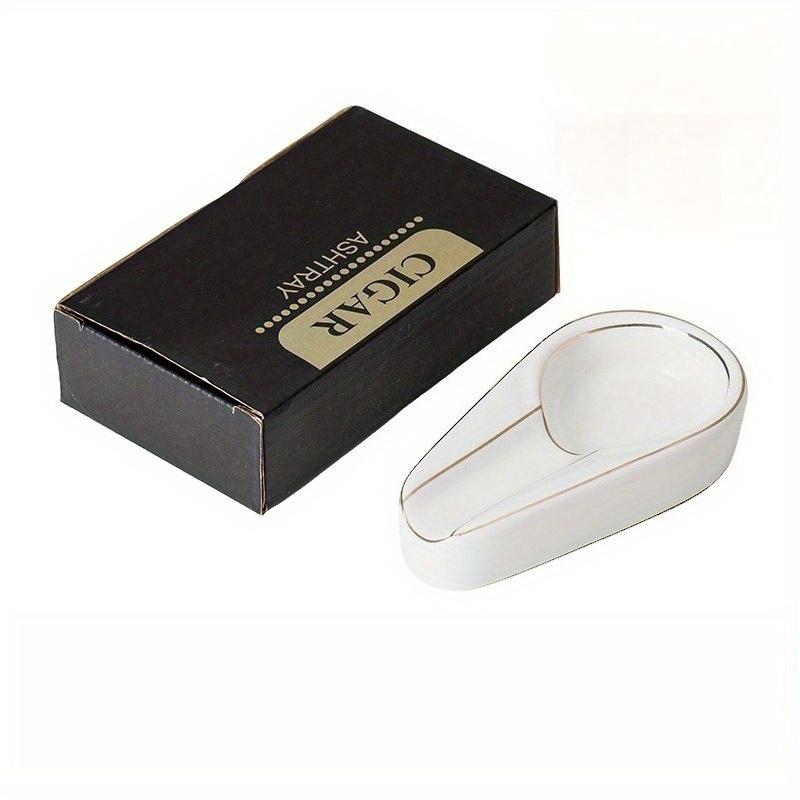 1PC European style ceramic cigar ashtray high-end creative personality portable home office ashtray accessories cigar rack single ashtray