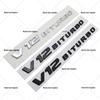Эмблема V12 BITURBO для Mercedes-Benz 17-21: Совместимо с модифицированными боковыми и задними эмблемами крыла
