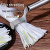 Измельчитель лука и зеленого лука: Нержавеющая сталь Julienne Slicer Кухонный гаджет