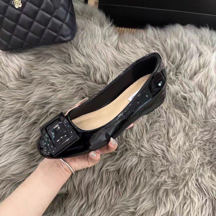 Маленькое увеличение внутренней высоты, нюдовые туфли-лодочки с квадратной пряжкой, с открытым верхом, женские, осень 2025, новые, французские, с круглым носком, мягкие балетки