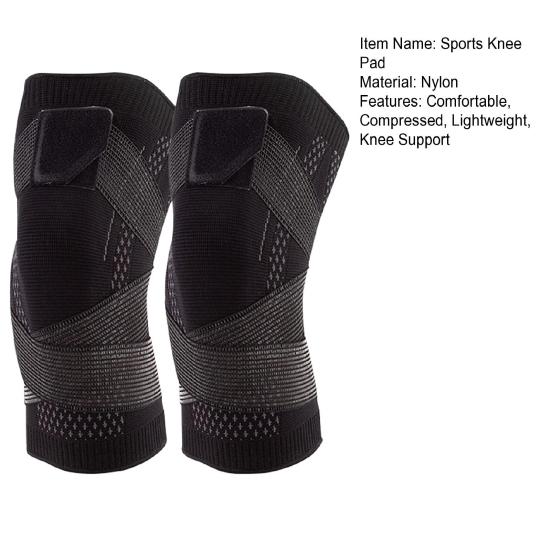 2 шт. бандаж на колено для мужчин и женщин, регулируемый компрессионный спортивный бандаж на колено