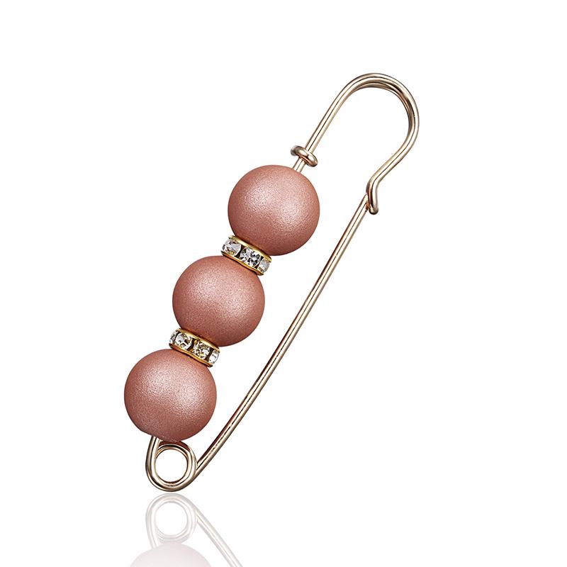 1PC Elegant Simulated Pearl Women Jewelry Accessories Brooches Clothing Ornament Rhinestone