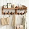 Настенная вешалка для одежды с полкой 4-в-1 Органайзер для прихожей с крючками Держатель для почты Деревенская ключница Плавающая полка для стены Гостиная Спальня Офис
