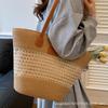 Shoulder Large Capacity Women's Bag Seaside Vacation Woven Tote Bag Straw Bag Portable French Beach Bag New
