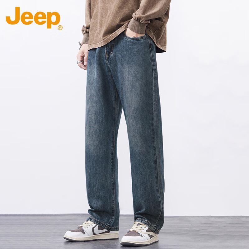 JEEP Men's Straight Loose Casual Jeans