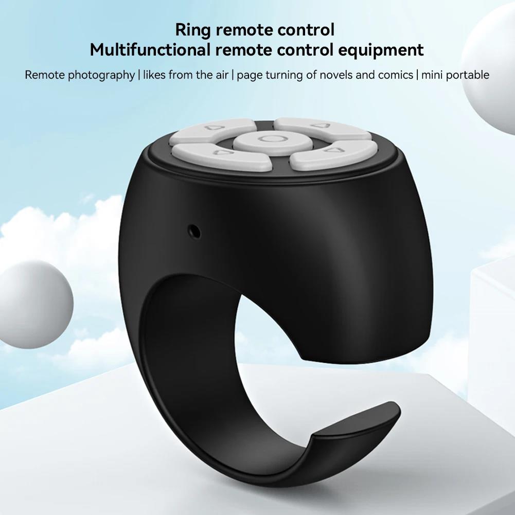 Finger Remote Control Scrolling Ring Tiktoks Remote Mobile Phone Video Remote Control Selfie Stick Camera Bluetoothcompatible 5