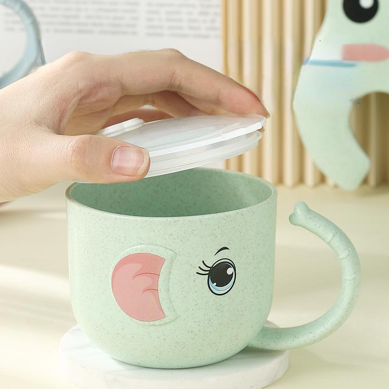 Детская бутылочка для кормления, детская чашка, силиконовая поилка, детские герметичные чашки для питья, мультяшная соломенная ручка для младенцев, посуда из пшеничной соломы