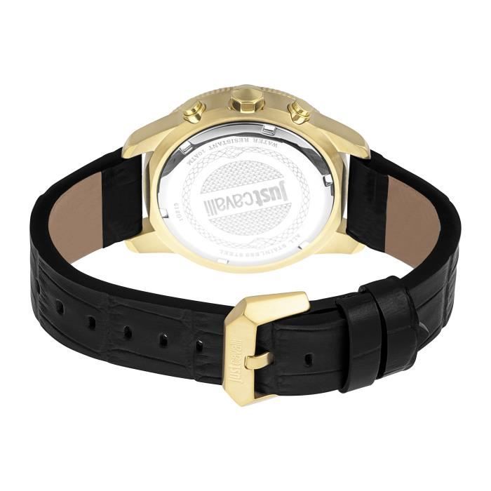 Montre - Just Cavalli - JC1G215L0025 - Quartz - Acier inoxydable - Cuir noir