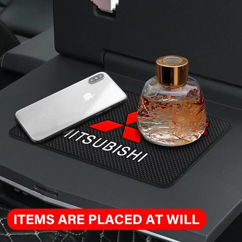 Car Mobile Phone Mat Dashboard Mat Rubber Mat  Non-Slip Pad For Mitsubishi Outlander Lancer 10 ASX RALLIART Eclipse L200 Pajero