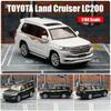 1/64 TOYOTA Land Cruiser LC200, миниатюрная модель JKM 1/64, игрушечный внедорожник премиум-класса, бесплатные колеса, литой под давлением сплав, коллекция, подарок